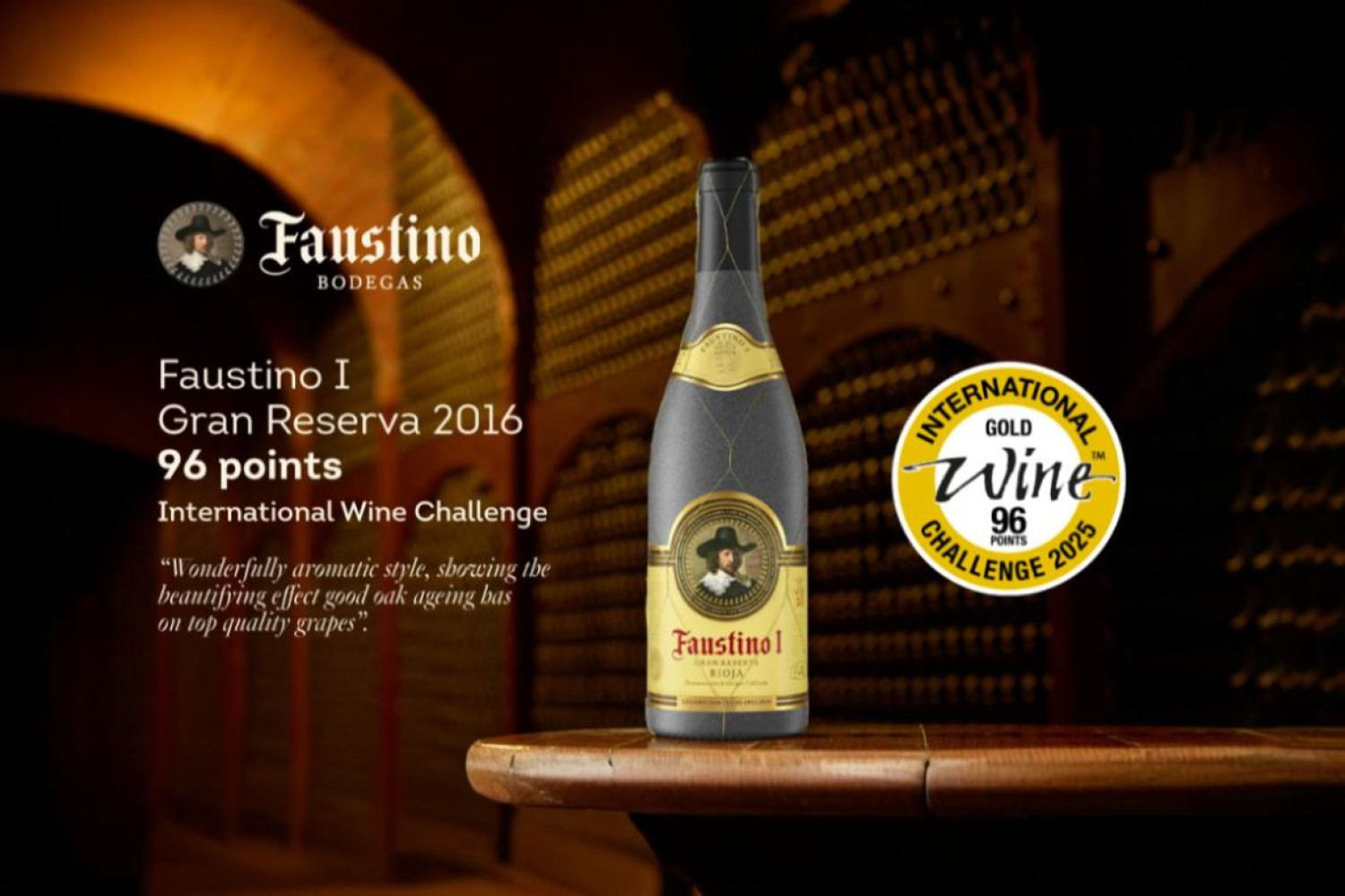 Bodegas Faustino Triumphs at IWC with 96 Points