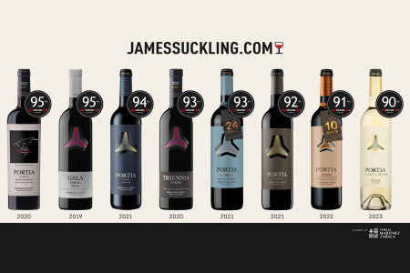 Vinos premiados de Bodegas Portia por James Suckling